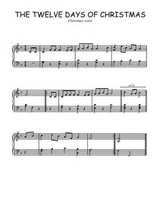 Téléchargez l'arrangement pour piano de la partition de The twelve days of Christmas en PDF